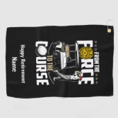 Golf Funny, politieagent Golfer in ruste Golfhanddoek (Horizontaal)