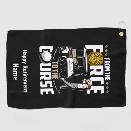 Golf Funny, politieagent Golfer in ruste Golfhanddoek (Horizontaal)