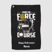 Golf Funny, politieagent Golfer in ruste Golfhanddoek (Voorkant)