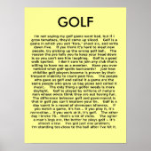 Golf Funny Poster Humor (Voorkant)