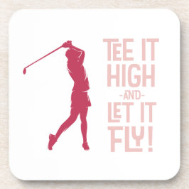 Golf Funny Sports T-shirt Quote Schattige Roze Mag Bier Onderzetter