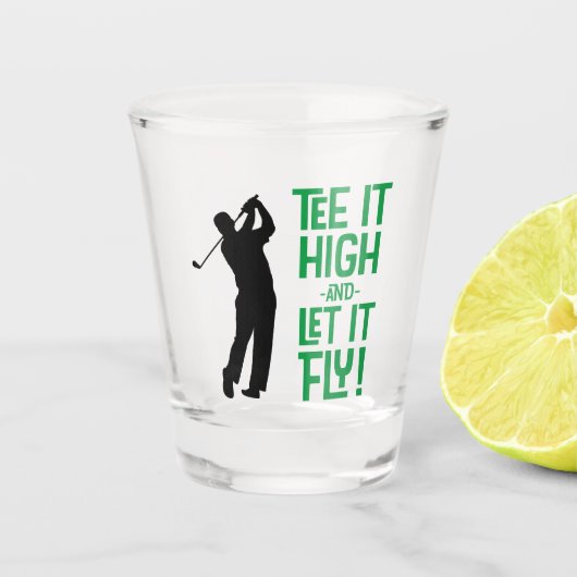 Golf Funny T-shirt Sport Quote Leuke Mannen Shot Glas (Voorkant)