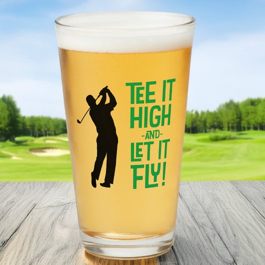 Golf Funny T-shirt Sportofferte Leuke Mannen Humor Glas