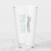 Golf Funny T-shirt Sportofferte Leuke Mannen Humor Glas (Achterkant)