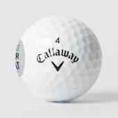 Golf Gag Cadeau – Zwaai, Zweer, Herhaal Golfballen (Logo)