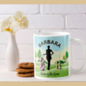 Golf Gal Clubs Course 3D Monogram Koffiemok