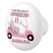 Golf Gal Fun Glitz Glam Roos Gold Diamond Winkelwa Keramische Knop (Rechts)