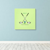 Golf Game Art Unieke Uitgerekte Canvas Print (Insitu (Houten vloer))