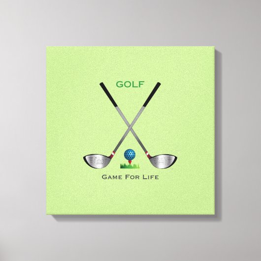 Golf Game Art Unieke Uitgerekte Canvas Print (Voorkant)