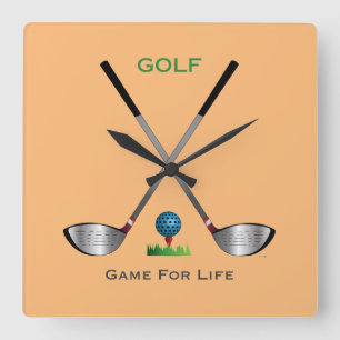 GOLF - Game for Life Vierkante Klok