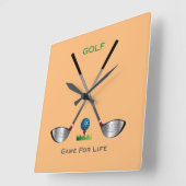 GOLF - Game for Life Vierkante Klok (Hoek)