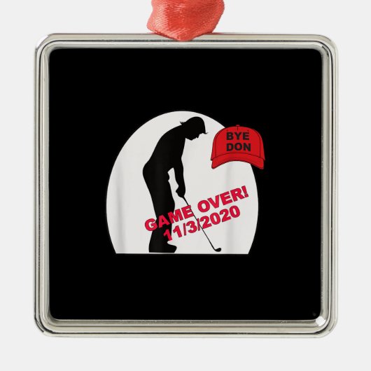 Golf Game is over Funny Anti-Trump Metalen Ornament (Voorkant)