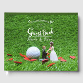 Golf gastboek met golfbal voor golfers Trouwen Gastenboek (Voorkant)