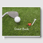 Golf Gastenboek golfbal en t-shirt met liefde (Voorkant)