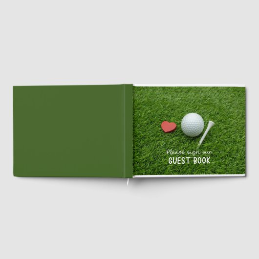 Golf Gastenboek golfbal voor bruiloft (Volledig)