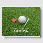 Golf Gastenboek golfbal voor bruiloft (Voorkant)