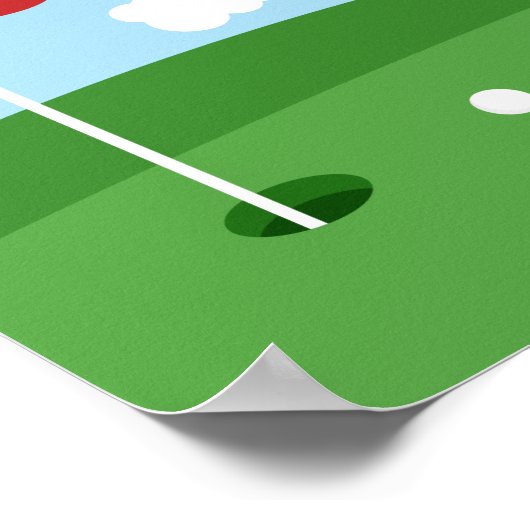 Golf-gastenboekposter - 50 handtekeningen poster (Hoek)