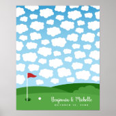 Golf-gastenboekposter - 50 handtekeningen poster (Voorkant)