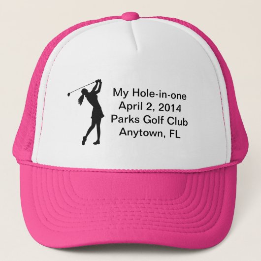 Golf gat-in-Één Personaliseerbare Herdenking Trucker Pet (Voorkant)