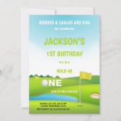 Golf Geboorte Uitnodiging met Hole in One (Voorkant)
