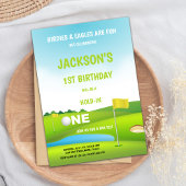 Golf Geboorte Uitnodiging met Hole in One