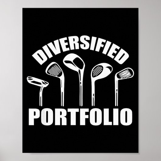 Golf Gediversifieerd Rtfolio Grappige Zakelijke On Poster (Voorkant)