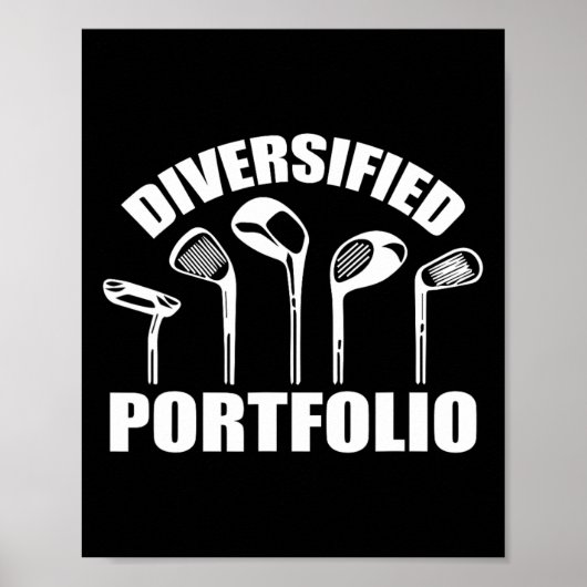 Golf Gediversifieerde portefeuille Grappige zakeli Poster (Voorkant)