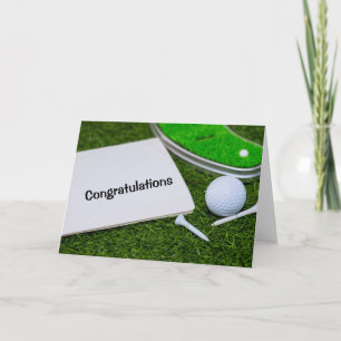 Golf Gefeliciteerd Afstuderen Kaart met golfbal