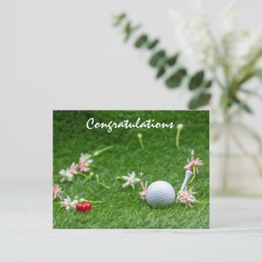 Golf Gefeliciteerd Briefkaart (Staand voorkant)