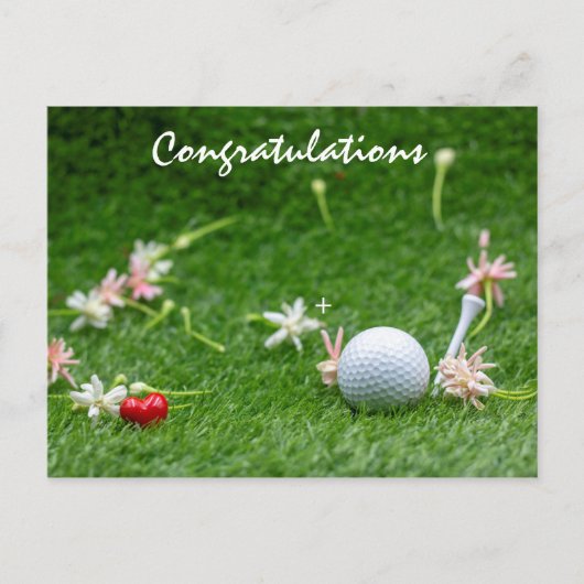 Golf Gefeliciteerd Briefkaart (Voorkant)