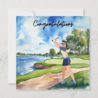 Golf Gefeliciteerd Golf Kaart voor Lady Golfer