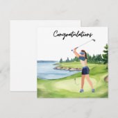 Golf Gefeliciteerd Golf Kaart voor Lady Golfer (Voorkant / Achterkant)