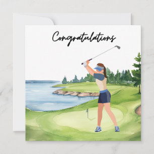 Golf Gefeliciteerd Golf Kaart voor Lady Golfer