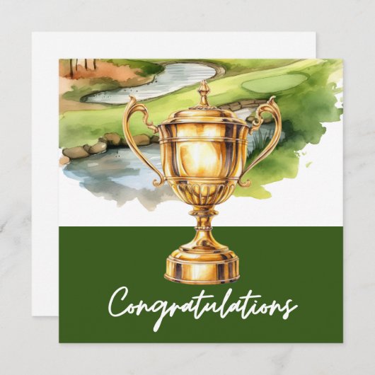 Golf Gefeliciteerd golf thema voor golfer (Voorkant / Achterkant)