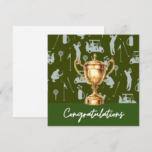 Golf Gefeliciteerd golf thema voor golfer (Voorkant / Achterkant)