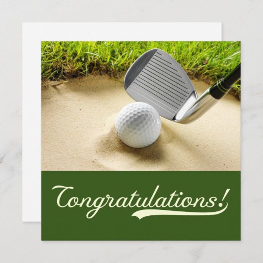 Golf Gefeliciteerd "Hole-in-One uw Golfing (Voorkant / Achterkant)