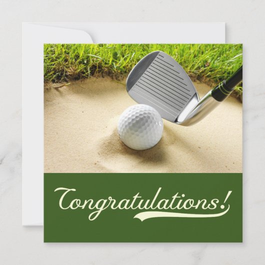 Golf Gefeliciteerd "Hole-in-One uw Golfing (Voorkant)