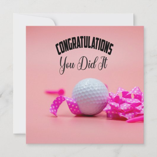 Golf Gefeliciteerd, je hebt de dame golfer roze ge (Voorkant)