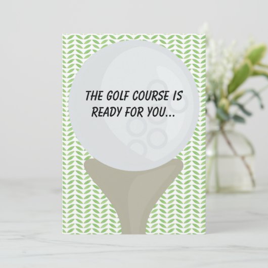 Golf Gefeliciteerd Kaart (Staand voorkant)