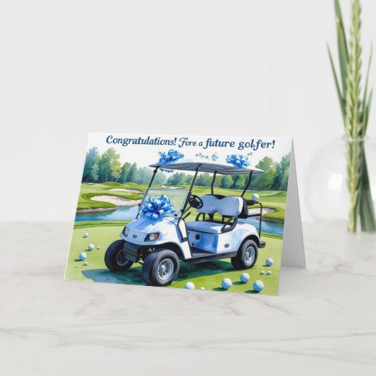 Golf gefeliciteerd met Baby Boy Kaart (Voorkant)