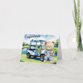 Golf Gefeliciteerd met Baby Golfer Het is Boy Kaart (Voorkant)