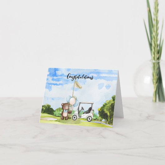 Golf Gefeliciteerd met Baby Golfer Het is Boy Kaart (Voorkant)