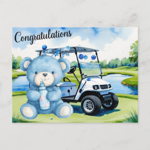 Golf Gefeliciteerd met Baby Golfer Het is Jongen K Briefkaart