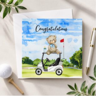 Golf Gefeliciteerd met Baby Golfer Het is Jongen K Kaart