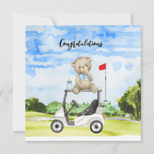 Golf Gefeliciteerd met Baby Golfer Het is Jongen K Kaart