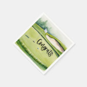 Golf Gefeliciteerd met de tekst over het zetten va Servet (Hoek)