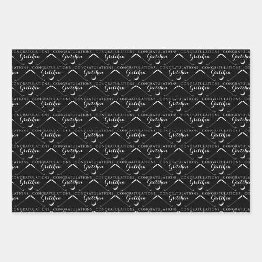 Golf Gefeliciteerd met het ompakken van papierblad Inpakpapier Vel (Voorkant 3)