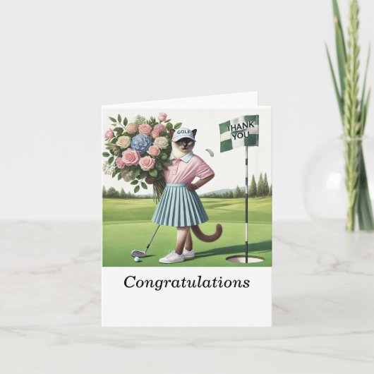 Golf Gefeliciteerd voor golfer op de golfbaan Kaart (Voorkant)