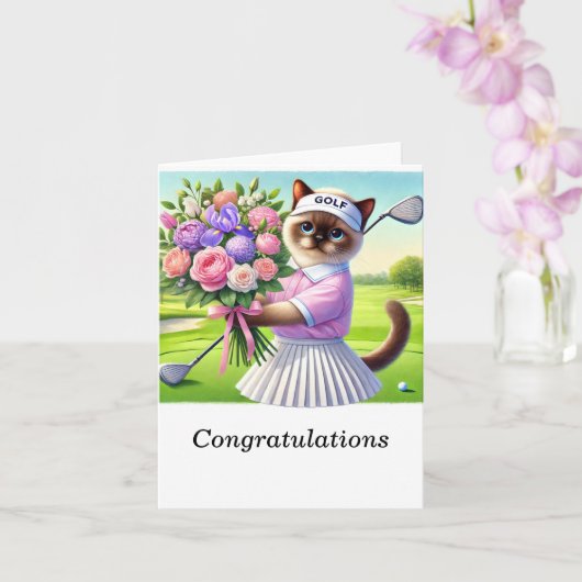 Golf Gefeliciteerd voor golfer op de golfbaan Kaart (Orchidee)