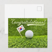 Golf Gefeliciteerd voor Korean Golfer Briefkaart (Voorkant / Achterkant)